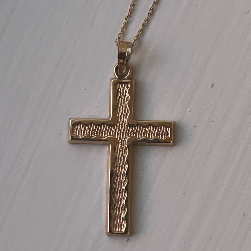 14k cross necklace